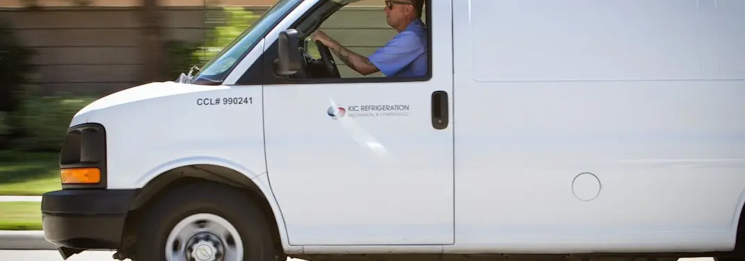 KIC Refrigeration service vehicle serving Upper Leacock area