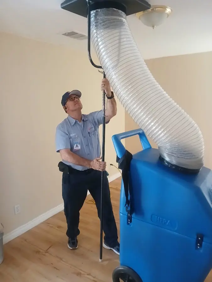 HVAC Installation technician using HEPA equipment in Upper Leacock